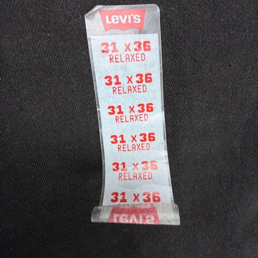Levis 550 Relaxed Fit Tapered Leg Jeans Mens 31x36 Black Denim USA NOS